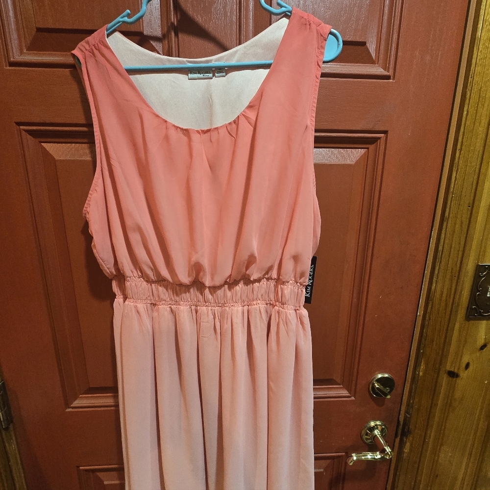 Coral Sleeveless Dress 3XL